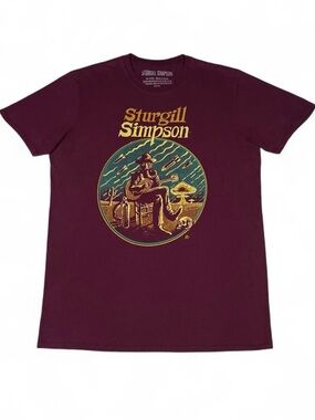 MINT! Sturgill Simpson A Good Look’n Tour 2020 Burgundy Concert Tee Size L Merch